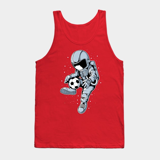 astronaut playing soccer Tank Top by Mako Design 